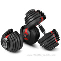 Custom weight 50kg adjustable weights lifting dumbbell set